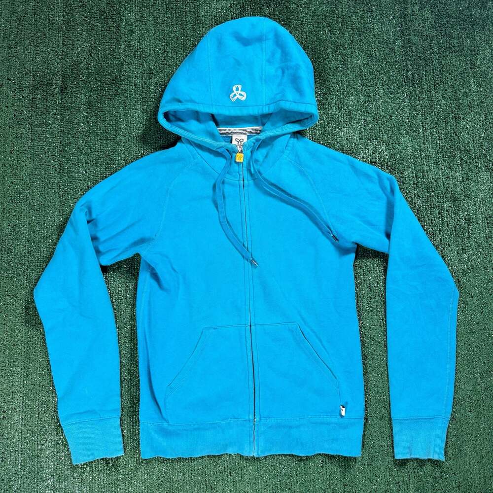 Y2K Womens Chic TNA Aritzia Blue Full-Zip Athletic Hoodie Size XS